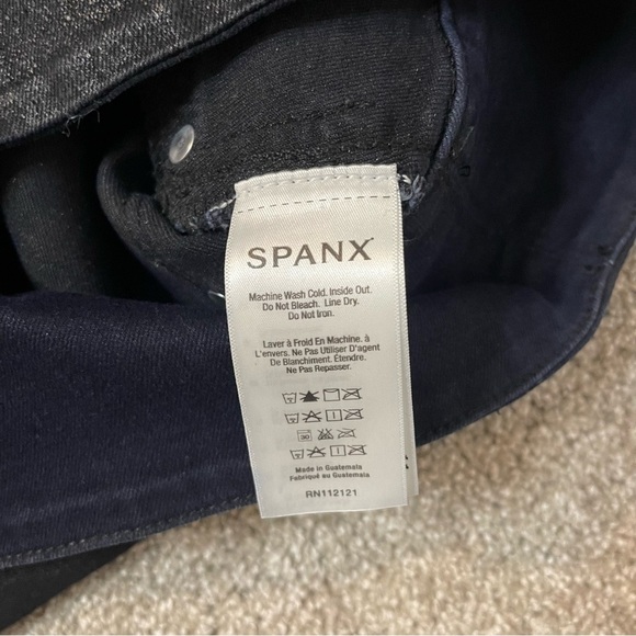 SPANX Alexia Black Wax Denim Leggings - Picture 5 of 10